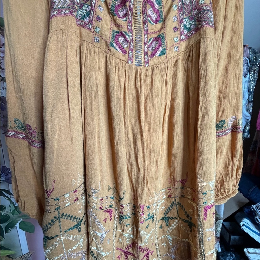 Free People Geo Rhiannon Embroidered Mini Dress Size Small - Picture 4 of 14